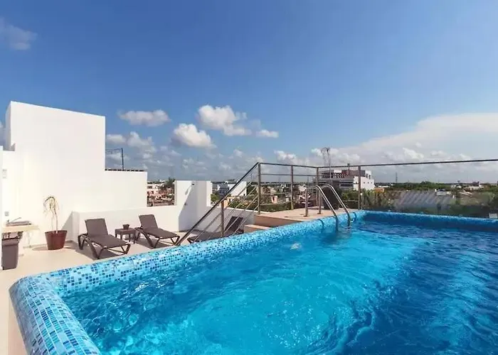 Piscina En La Cima Lujoso En Apartment *