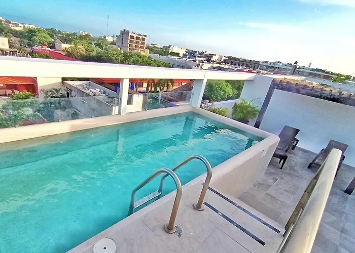 Piscina En La Cima Lujoso En Apartment *